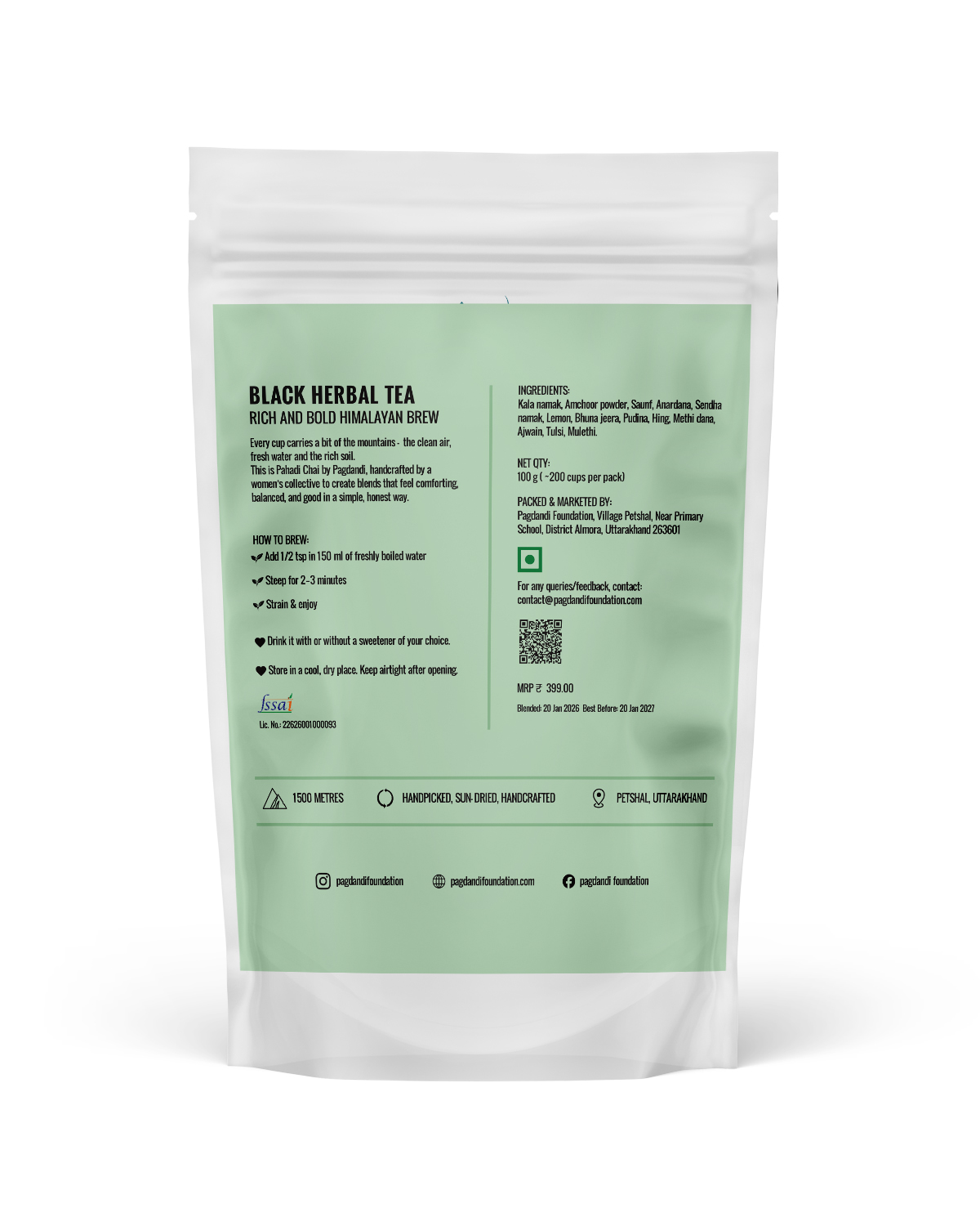 Black Herbal Tea — back