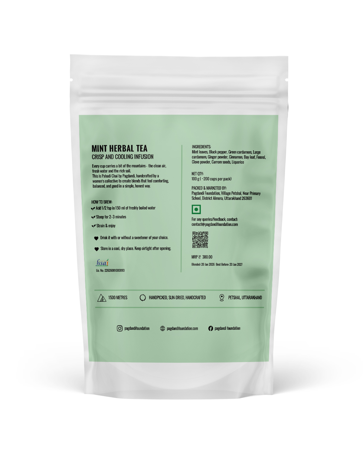 Mint Herbal Tea — back