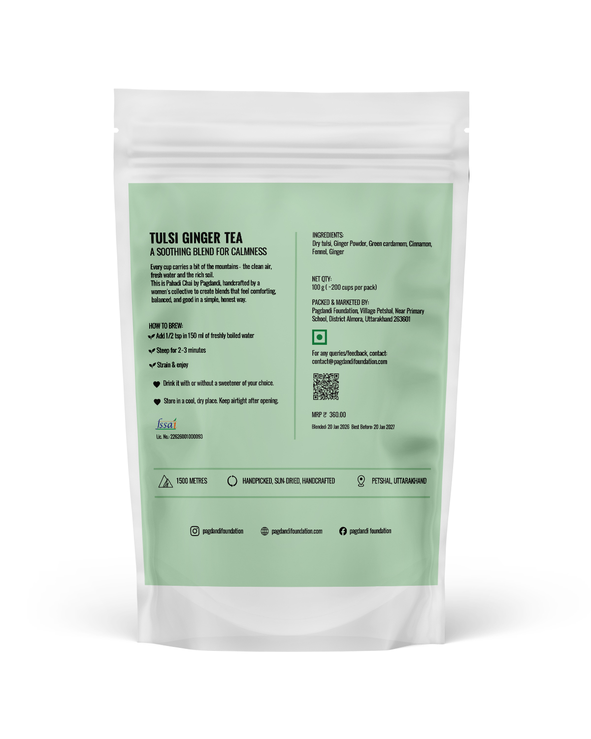 Tulsi Ginger Tea — back